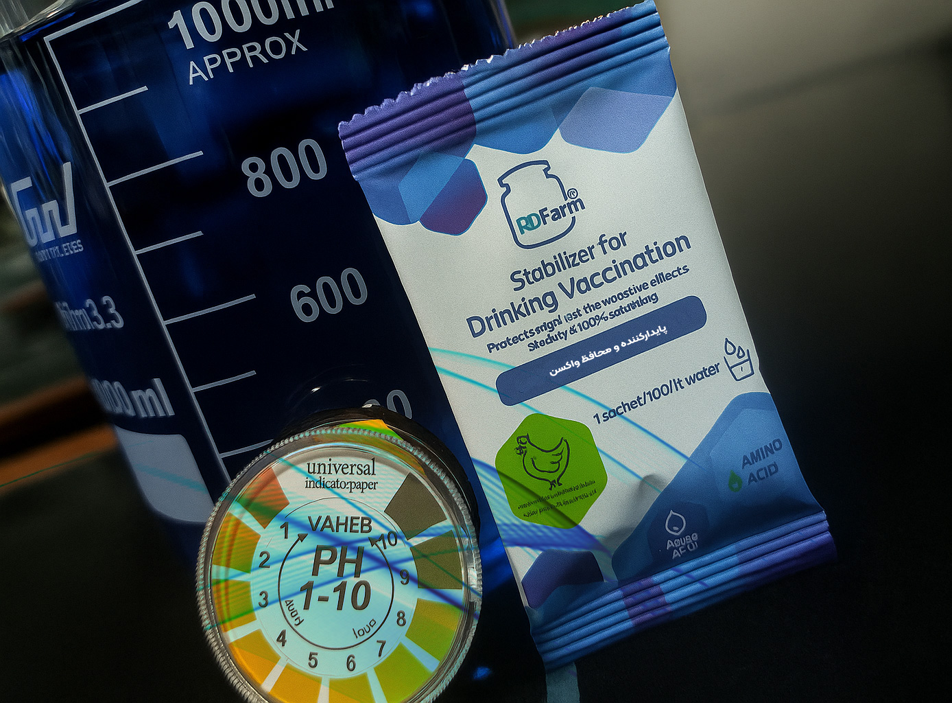تعدیل و تنظیم pH آب برای پایداری و اثربخشی واکسن‌های طیور با PDFARM (کلیک کنید)